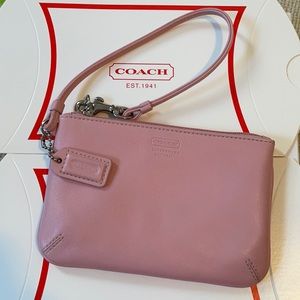 Pink coach wristlet